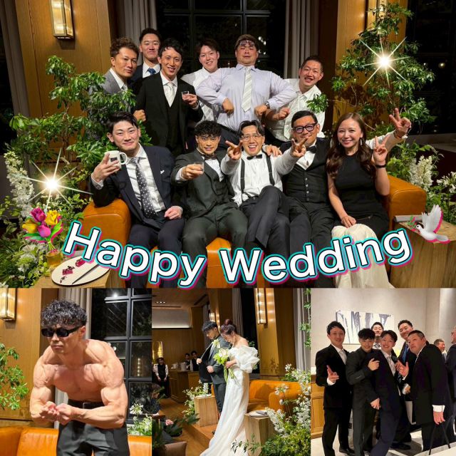 【💐Happy Wedding🕊️】
トレーナー岡本です🦍
⁡
6/14無事に挙式披露宴を迎える事が出来ました🎊🕊️✨
⁡
笑いあり感動あり、ポージングありの素敵な結婚式になりました☺️
とても最高の思い出です！
ありがとうございました🙏
⁡
集合写真📸✨
⁡
#挙式披露宴
#6月14日
*
*
東京都渋谷区渋谷1-10-7
宮益坂III 北館7F
☎︎03-6427-2880
✉️info@arms-s.com
*
*
#加圧トレーニング #加圧 #渋谷 #スタジオア−ム #プライベートジム #ボディメイク #フィットネス #ワークアウト #トレーニング #肉体改造 #美尻 #ヒップアップ #尻 #くびれ #バストアップ #フィットネス女子 #ダイエット #美脚 #美容 #減量 #姿勢改善 #ベストボディジャパン #脂肪燃焼 #美姿勢 #パーソナルトレーニング #パーソナルトレーナー